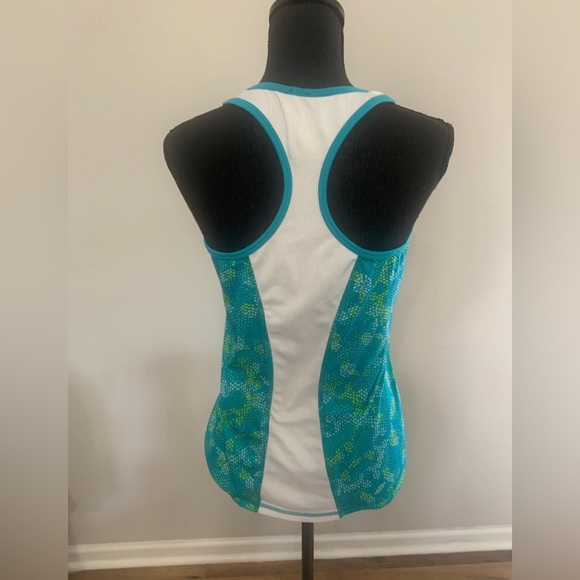NYL Women's Teal and Green Athletic Tank Top, Medium - Picture 4 of 7